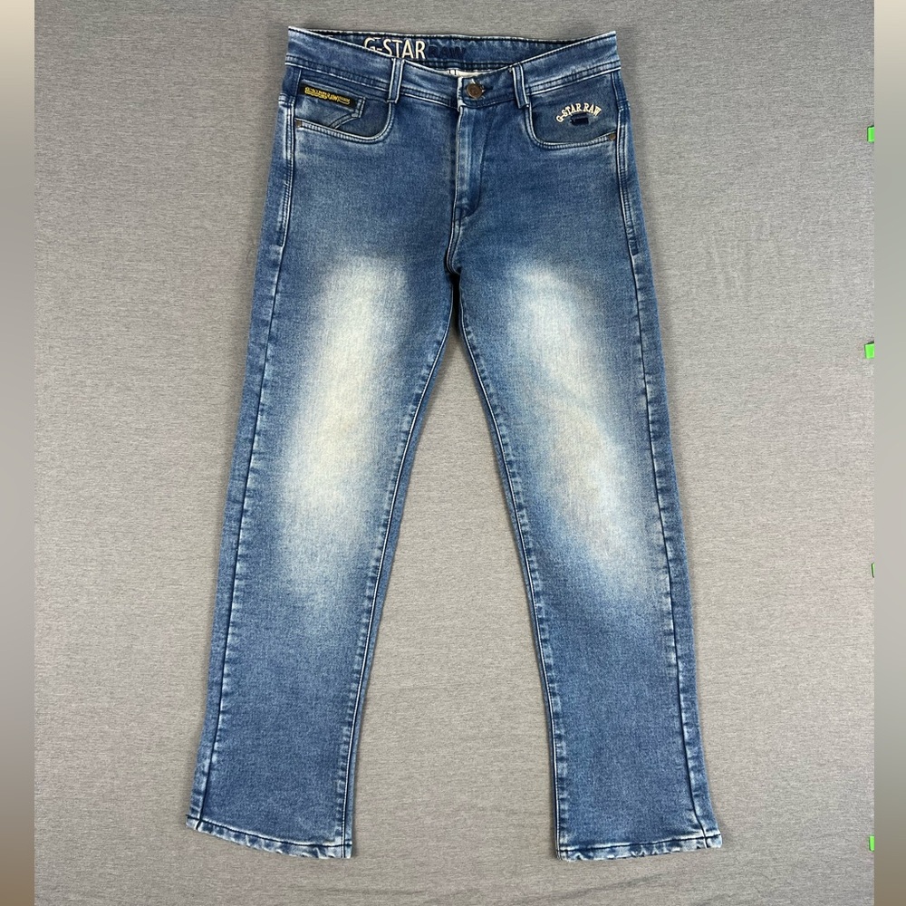 G-Star Raw Distressed Faded Indigo Jeans